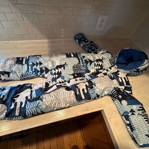 Columbia Blue and White Bodysuit with Unique Pattern